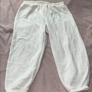 SHEIN Curve Cozy White Sweatpants